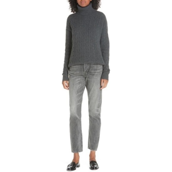 POLO RALPH LAUREN GREY HIGH WAIST SLIM
STRAIGHT CROP JEANS Size 32 NWT - Picture 4 of 15